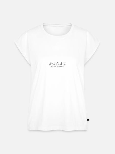 Live a Life - Frauen Premium Bio Top - Weiß