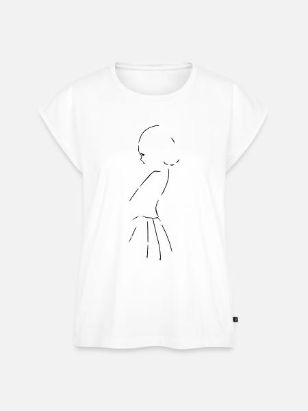 nachdenklich - Frauen Premium Bio Top - Weiß