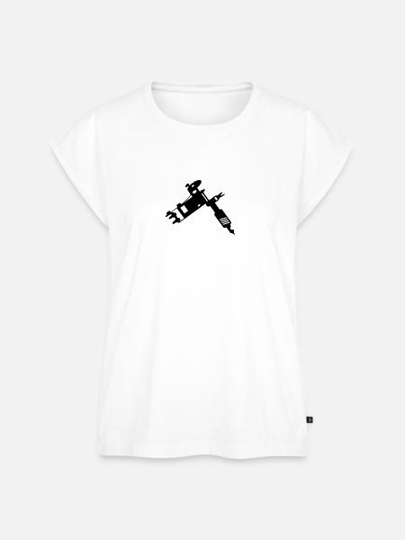 Tattoo Tätowiermaschine - Frauen Premium Bio Top - Weiß