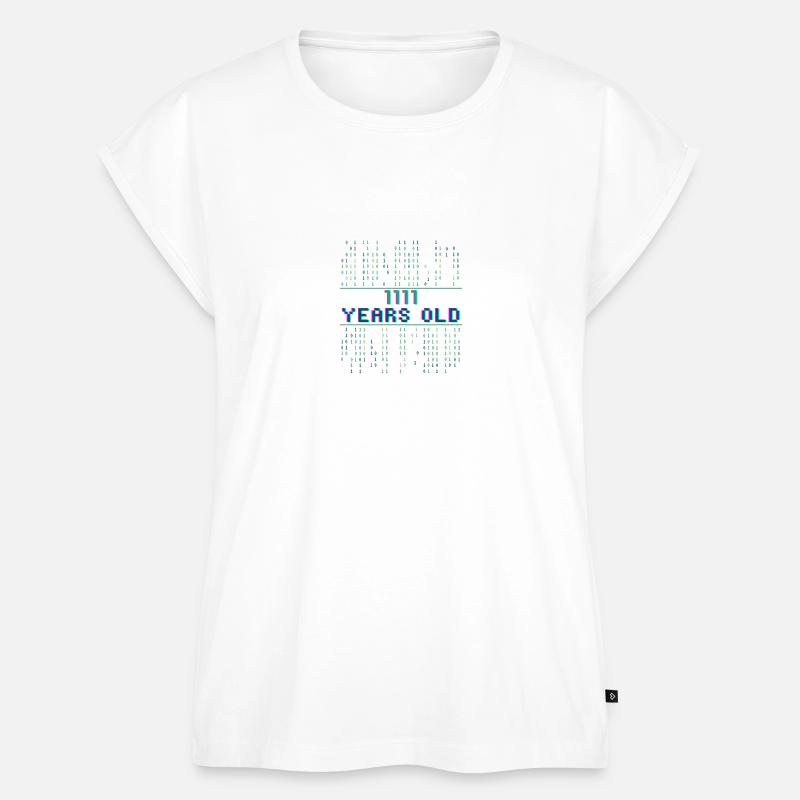 15e anniversaire 15 ans codeur de code binaire - Haut bio Premium Femme - blanc