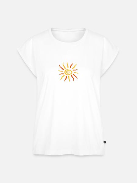Wirbel Spirale Sonne - Frauen Premium Bio Top - Weiß