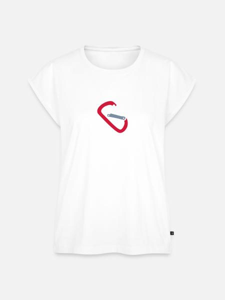 Karabiner - Frauen Premium Bio Top - Weiß