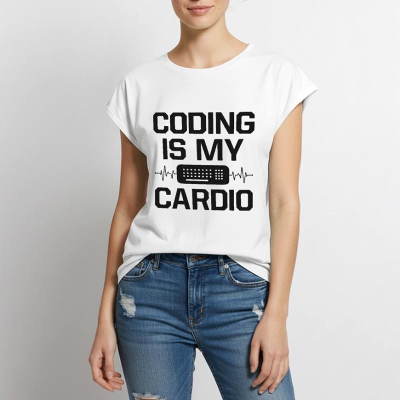 Coding Is My Cardio Programming Coder Computer Gee Frauen Premium Bio Top
