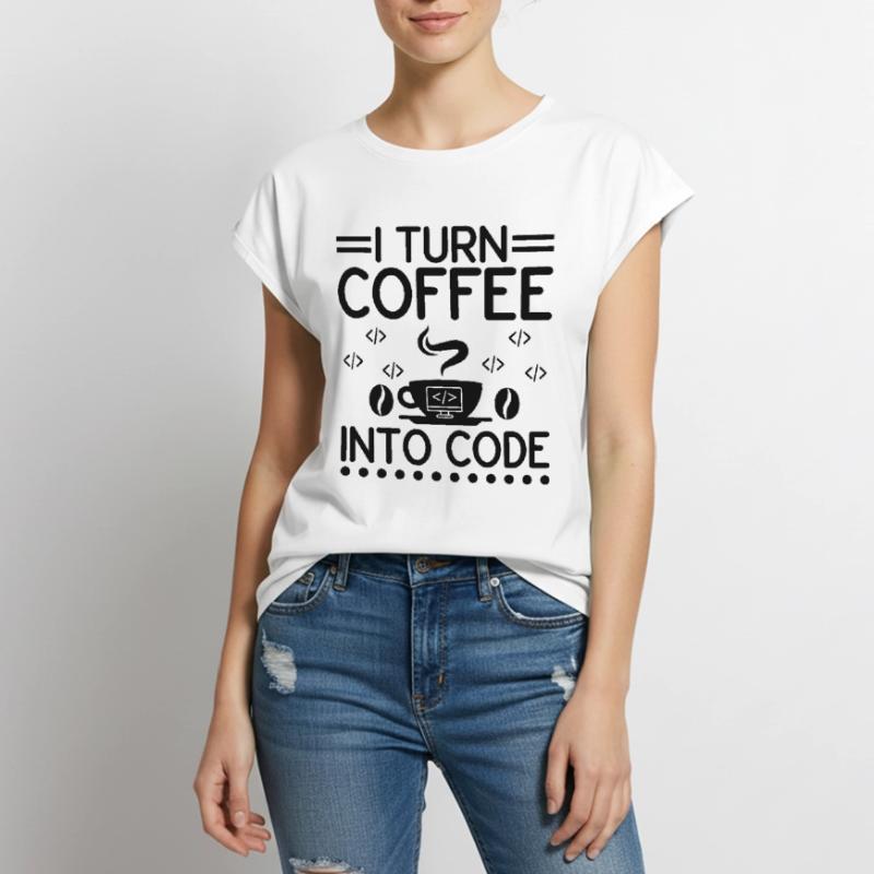 Kaffee-Codierung Programmierer Programmierer Entwickler Nerd Coff Frauen Premium Bio Top