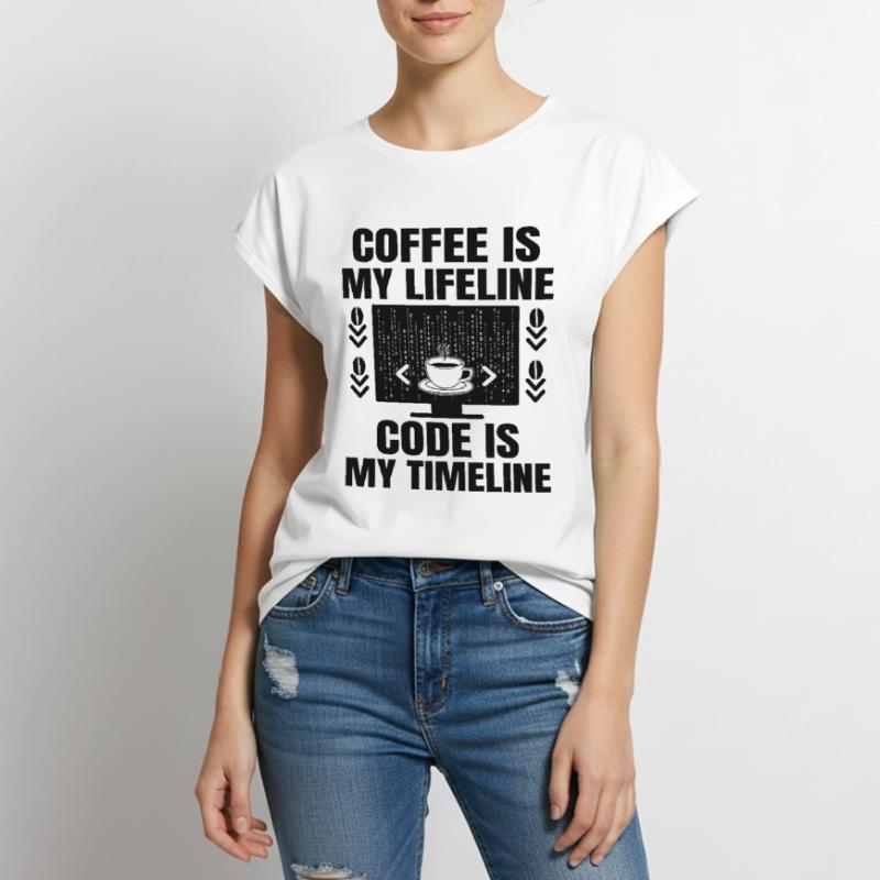 Kaffee-Codierung Programmierer Programmierer Entwickler Nerd Coff Frauen Premium Bio Top