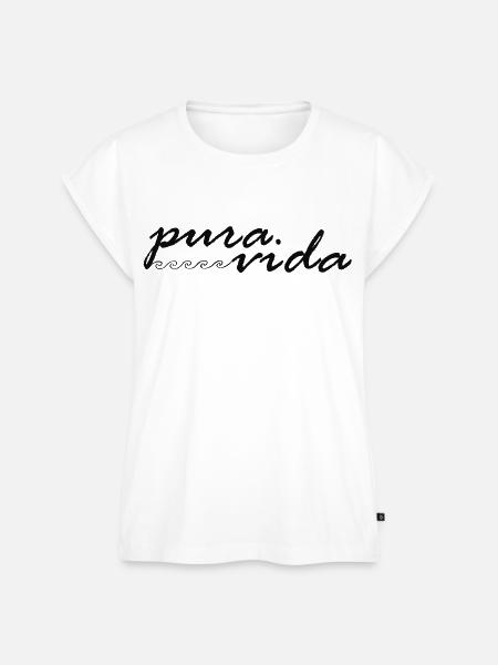pura Vida schwarz - Frauen Premium Bio Top - Weiß