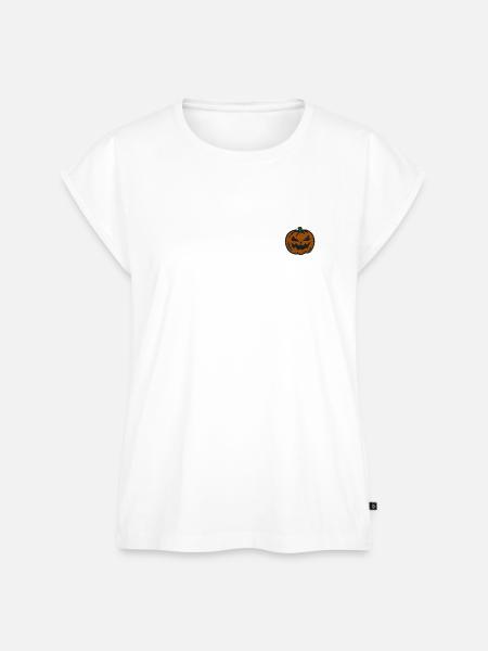 Spooky pumpkin - Frauen Premium Bio Top - Weiß