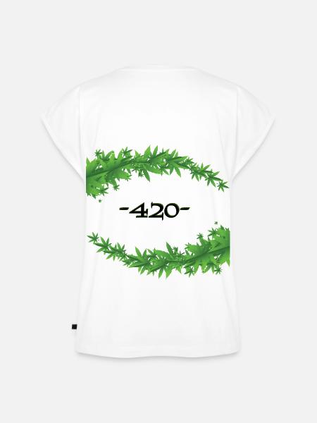 -420- - Frauen Premium Bio Top - Weiß