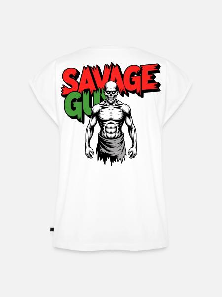 Skull Gym Power - Frauen Premium Bio Top - Weiß