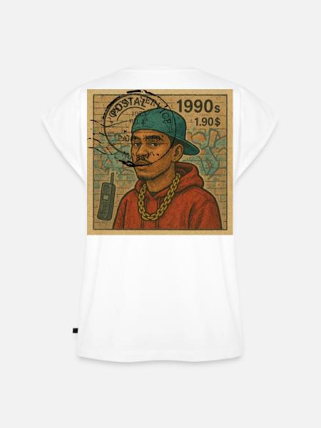POSTSTEMPELJAHR 1990 - Frauen Premium Bio Top - Weiß