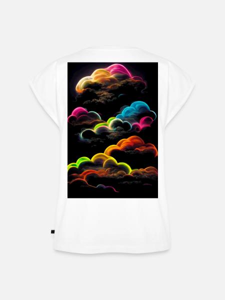 Neon Clouds - Frauen Premium Bio Top - Weiß