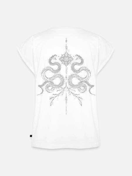 Blossom Snake - Frauen Premium Bio Top - Weiß