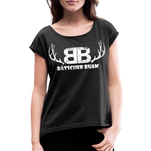 Bätscher Buam Vintage - Frauen T-Shirt mit gerollten Ärmeln