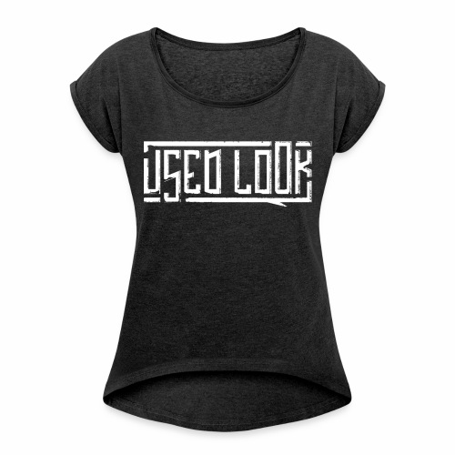 UsedLookCollection - Koszulka damska z lekko podwiniętymi rękawami