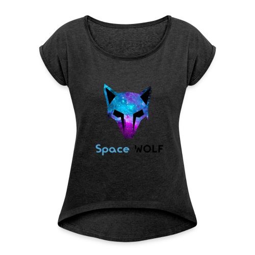 space wolf galaxy - Camiseta con manga enrollada mujer