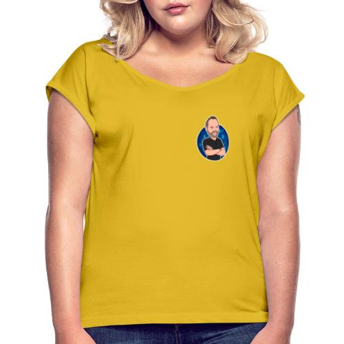 SwissCryptoJayLogo - Frauen T-Shirt mit gerollten Ärmeln