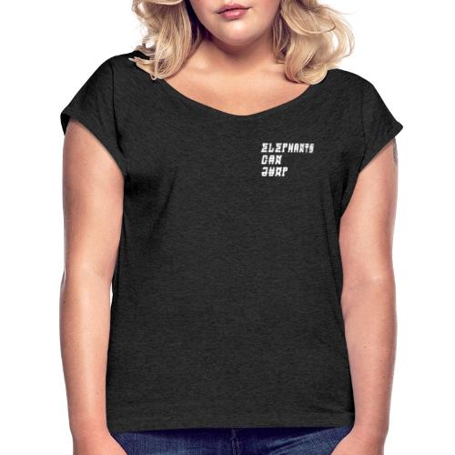 ecj grid - Frauen T-Shirt mit gerollten Ärmeln