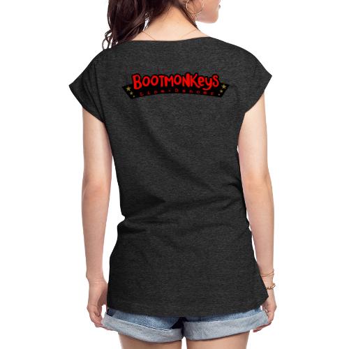 Bootmonkeys mit Affe X23 - Frauen T-Shirt mit gerollten Ärmeln