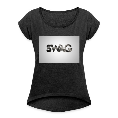 _SWAG CAMS - T-shirt à manches retroussées Femme
