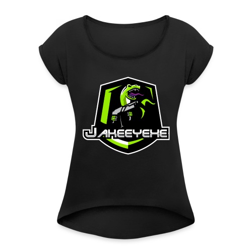 JakeeYeXe Badge - Women's T-Shirt with rolled up sleeves