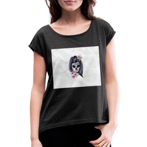Tête de mort mexicaine - T-shirt à manches retroussées Femme