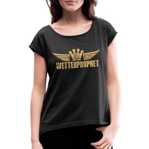 Wetterprophet Logo 2022 Wings - Frauen T-Shirt mit gerollten Ärmeln