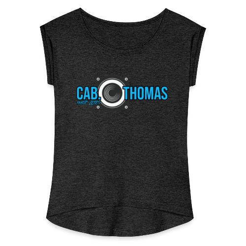 cab.thomas Logo New - Frauen T-Shirt mit gerollten Ärmeln