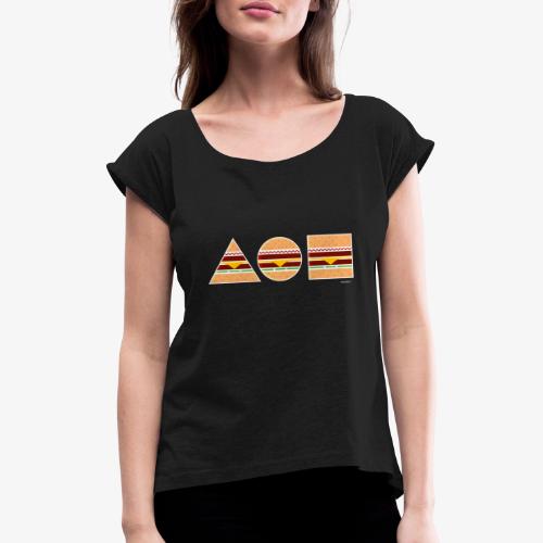 Graphic Burgers - Maglietta da donna con risvolti