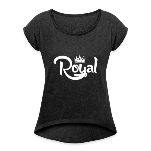 Royal Logo White Edition - Women's T-Shirt with rolled up sleeves