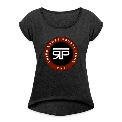 MAIN LOGO TRP TRP Full 1 Official RED png - Women's T-Shirt with rolled up sleeves