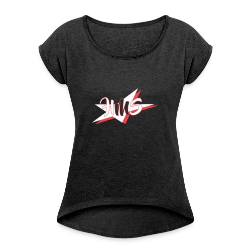 3 - Women's T-Shirt with rolled up sleeves