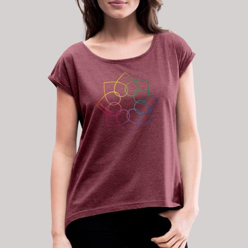 Verbundene Herzen - Frauen T-Shirt mit gerollten Ärmeln