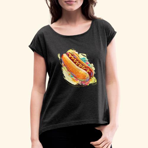 Hot Dog - Camiseta con manga enrollada mujer