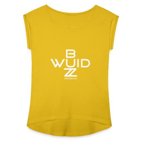 WUIDBUZZ | WB Kreuz | Unisex - Frauen T-Shirt mit gerollten Ärmeln