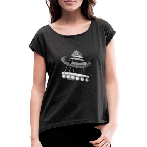 Acoustic Guitar Shirt Cool Musician Tee Guitar Pla - T-skjorte med rulleermer for kvinner