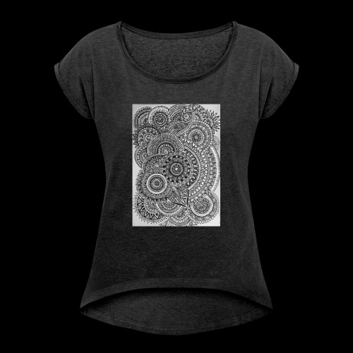 Chaos and Symmetry // - Women's T-Shirt with rolled up sleeves