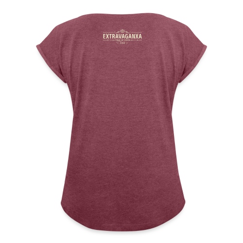 eXtravaganxa - Vintage Series02 _2prints - Frauen T-Shirt mit gerollten Ärmeln