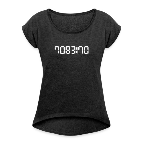 Oliebol - Vrouwen T-shirt met opgerolde mouwen