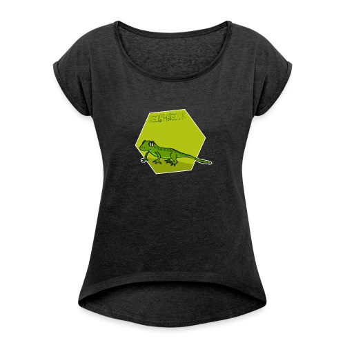 Sechseck - Frauen T-Shirt mit gerollten Ärmeln