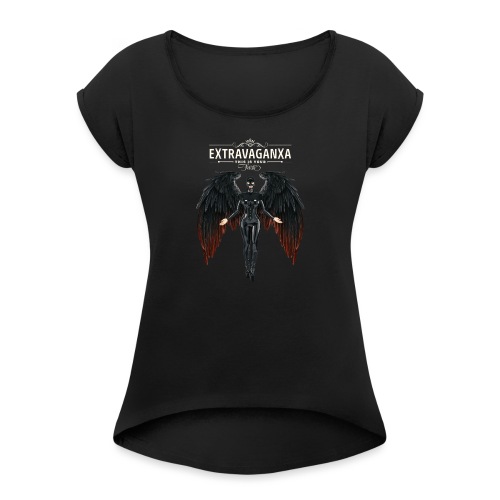 eXtravaganXa - Dark Angel / Color - Frauen T-Shirt mit gerollten Ärmeln