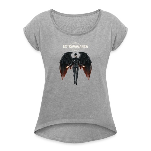eXtravaganXa - Dark Angel / Color - Frauen T-Shirt mit gerollten Ärmeln