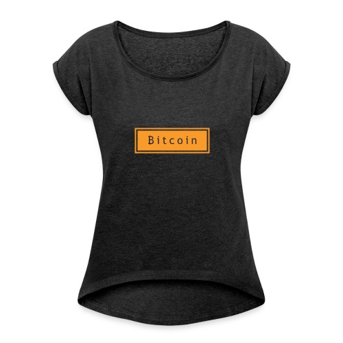 bitcoin basic - Vrouwen T-shirt met opgerolde mouwen