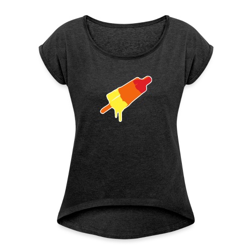 Raketje - Vrouwen T-shirt met opgerolde mouwen