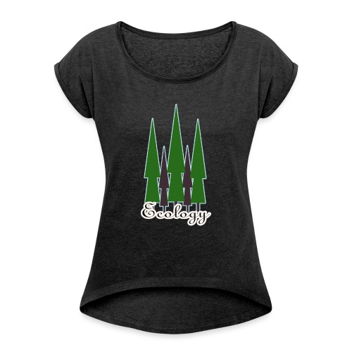ecologia - Camiseta con manga enrollada mujer