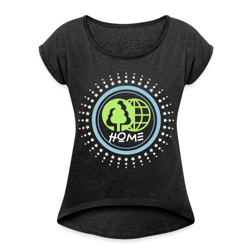Planète home sweet home - Women's T-Shirt with rolled up sleeves