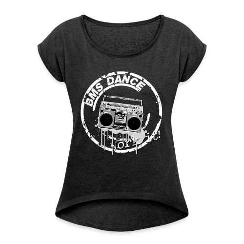 BMS Dance grey - Vrouwen T-shirt met opgerolde mouwen