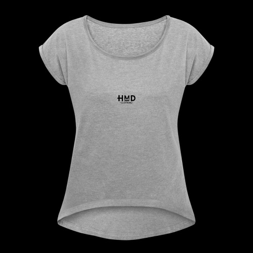 Hmd original logo - Vrouwen T-shirt met opgerolde mouwen