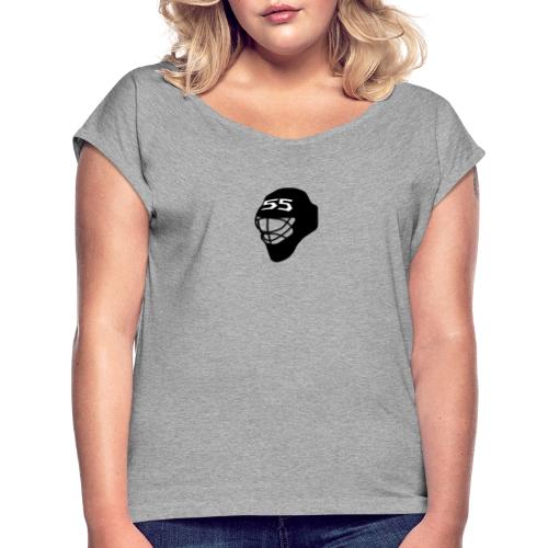 maski 55 - Naisten T-paita, jossa rullatut hihat