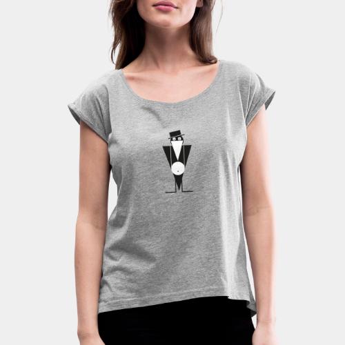 jazz bird - Women's T-Shirt with rolled up sleeves