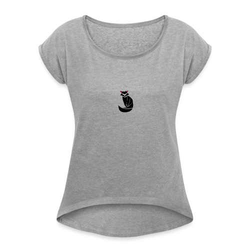 FOXXy-Designs Logo - Frauen T-Shirt mit gerollten Ärmeln